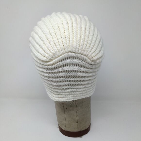 Knit Bonbons Soft Womens Hat Cream 100% Acrylic Knotted Cap Logo - Picture 7 of 10